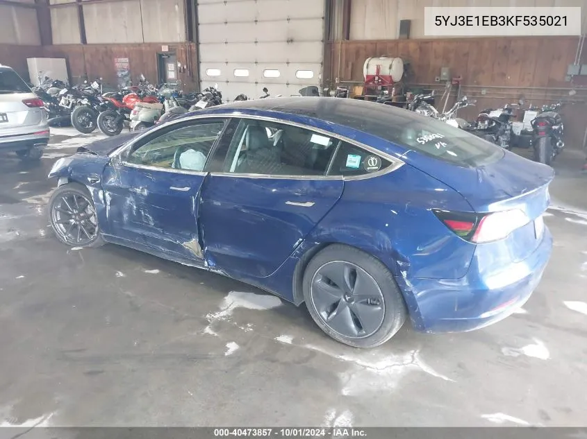 5YJ3E1EB3KF535021 2019 Tesla Model 3 Long Range/Performance