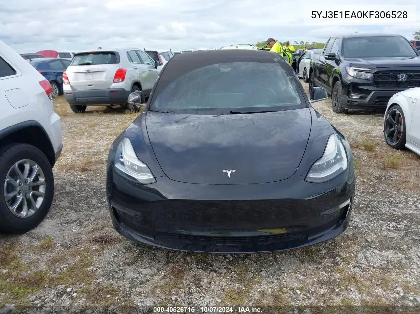 2019 Tesla Model 3 Long Range/Mid Range/Standard Range/Standard Range Plus VIN: 5YJ3E1EA0KF306528 Lot: 40526715