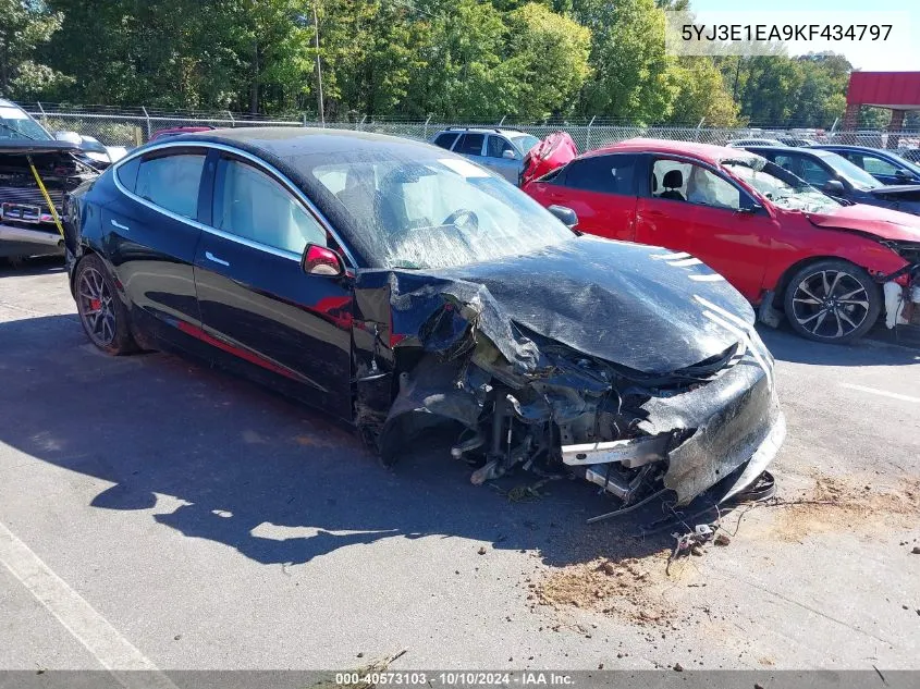 2019 Tesla Model 3 Long Range/Mid Range/Standard Range/Standard Range Plus VIN: 5YJ3E1EA9KF434797 Lot: 40573103