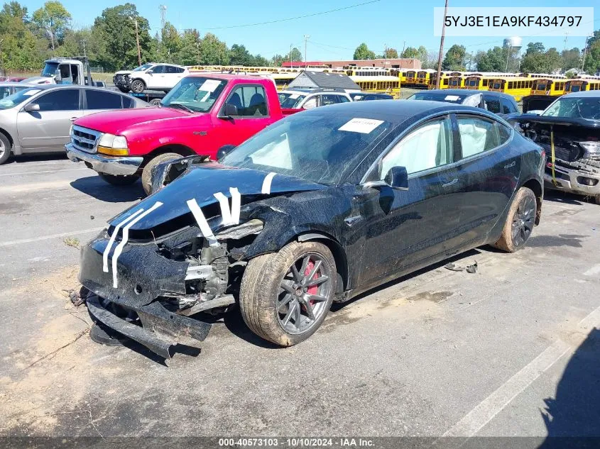 2019 Tesla Model 3 Long Range/Mid Range/Standard Range/Standard Range Plus VIN: 5YJ3E1EA9KF434797 Lot: 40573103