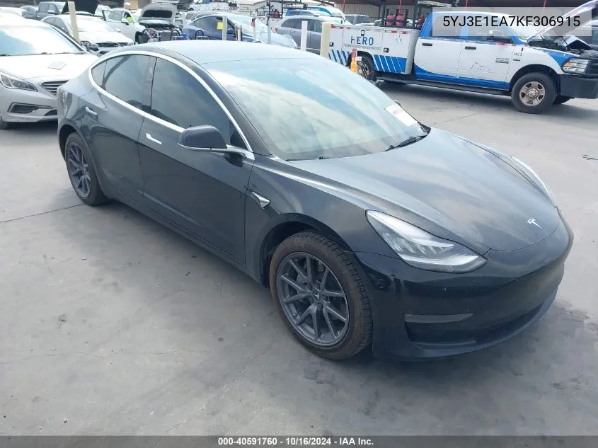 2019 Tesla Model 3 Long Range/Mid Range/Standard Range/Standard Range Plus VIN: 5YJ3E1EA7KF306915 Lot: 40591760