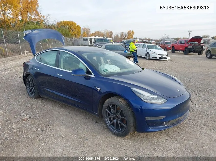 2019 Tesla Model 3 VIN: 5YJ3E1EA5KF309313 Lot: 40654976