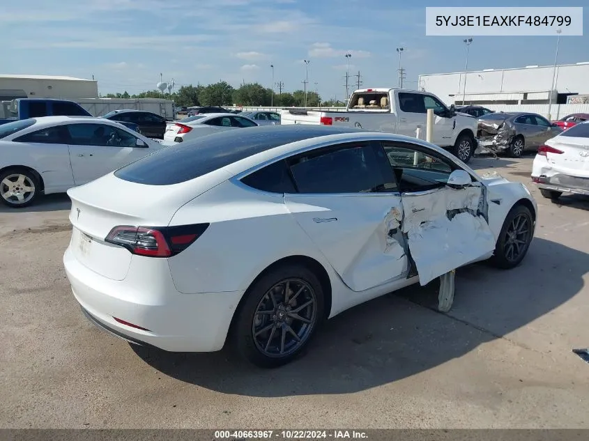 2019 Tesla Model 3 Long Range/Mid Range/Standard Range/Standard Range Plus VIN: 5YJ3E1EAXKF484799 Lot: 40663967