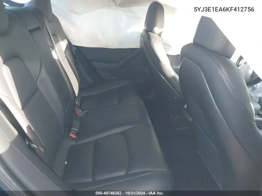 2019 Tesla Model 3 Long Range/Mid Range/Standard Range/Standard Range Plus VIN: 5YJ3E1EA6KF412756 Lot: 40746352