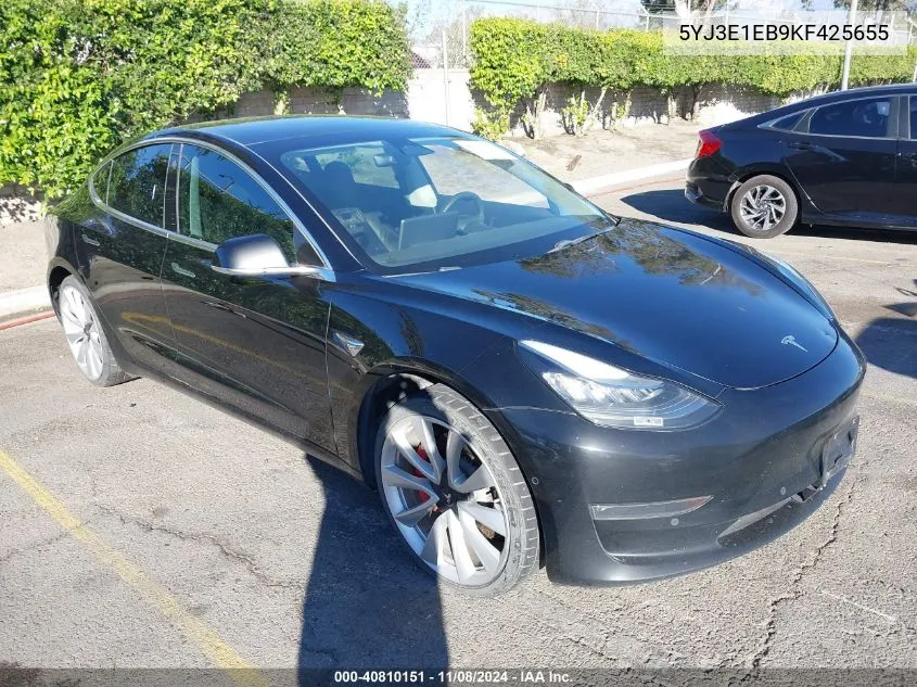 5YJ3E1EB9KF425655 2019 Tesla Model 3 Long Range/Performance