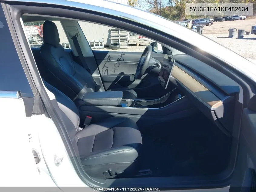 2019 Tesla Model 3 Long Range/Mid Range/Standard Range/Standard Range Plus VIN: 5YJ3E1EA1KF482634 Lot: 40844154