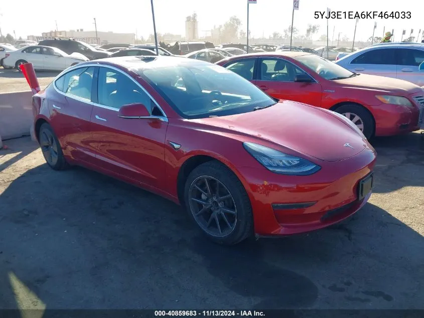 2019 Tesla Model 3 Long Range/Mid Range/Standard Range/Standard Range Plus VIN: 5YJ3E1EA6KF464033 Lot: 40859683