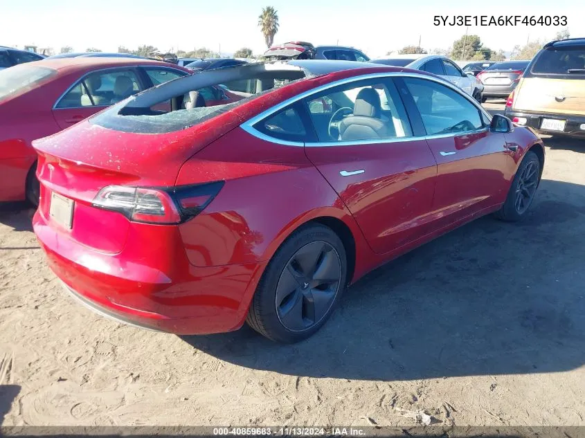 2019 Tesla Model 3 Long Range/Mid Range/Standard Range/Standard Range Plus VIN: 5YJ3E1EA6KF464033 Lot: 40859683