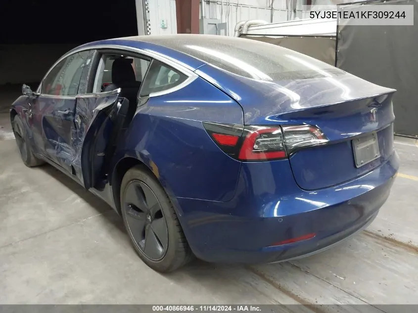 5YJ3E1EA1KF309244 2019 Tesla Model 3 Long Range/Mid Range/Standard Range/Standard Range Plus