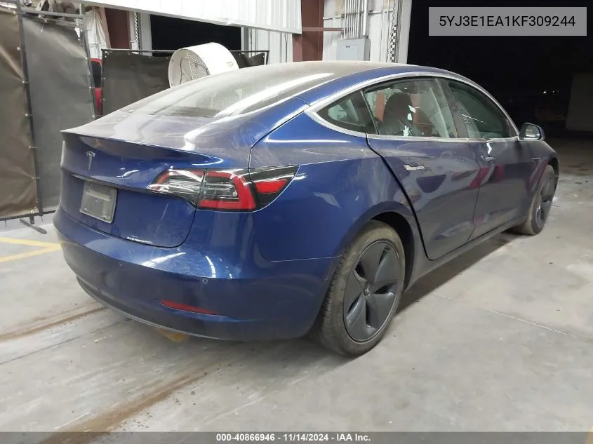 5YJ3E1EA1KF309244 2019 Tesla Model 3 Long Range/Mid Range/Standard Range/Standard Range Plus