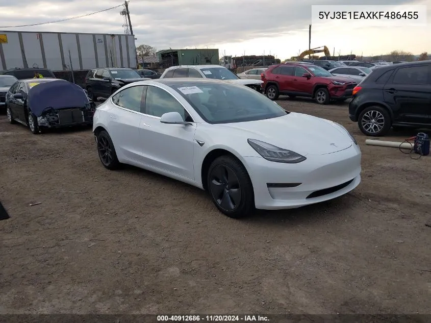 2019 Tesla Model 3 Long Range/Mid Range/Standard Range/Standard Range Plus VIN: 5YJ3E1EAXKF486455 Lot: 40912686