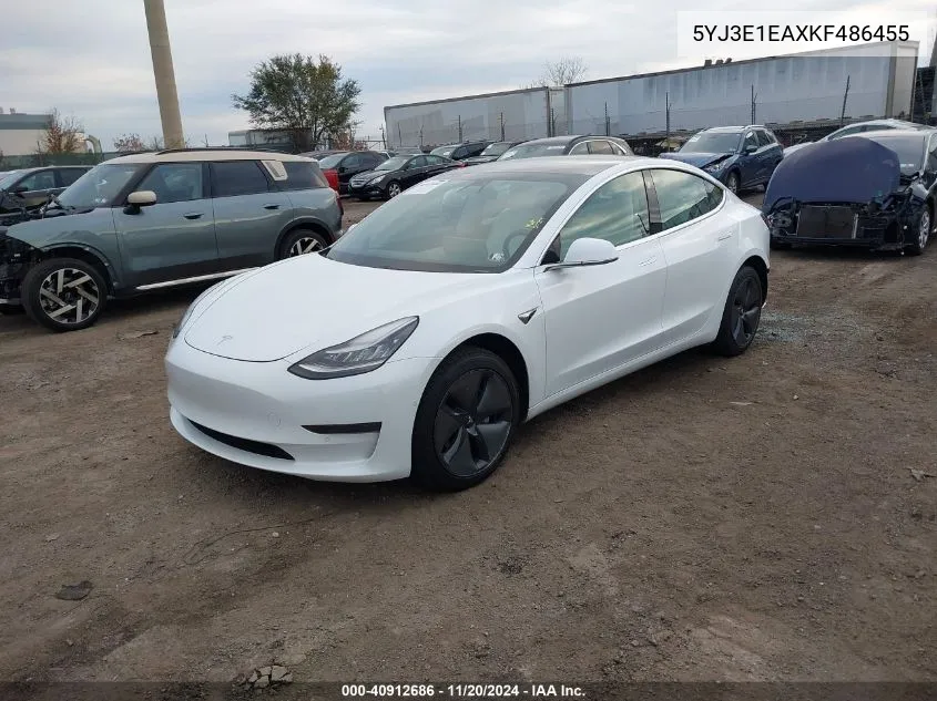 2019 Tesla Model 3 Long Range/Mid Range/Standard Range/Standard Range Plus VIN: 5YJ3E1EAXKF486455 Lot: 40912686