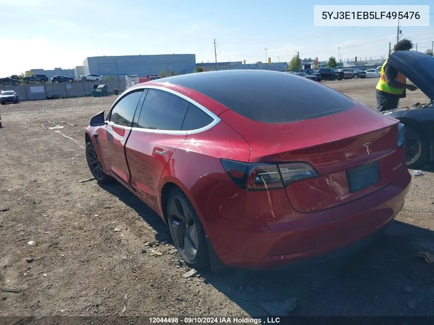 5YJ3E1EB5LF495476 2020 Tesla Model 3