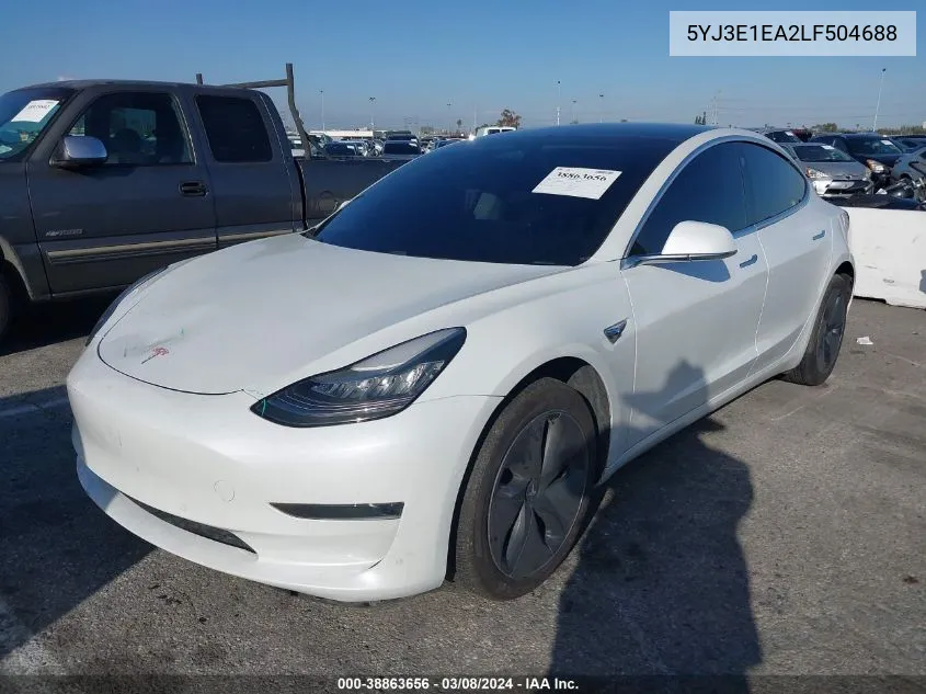 5YJ3E1EA2LF504688 2020 Tesla Model 3 Standard Range Plus Rear-Wheel Drive/Standard Range Rear-Wheel Drive