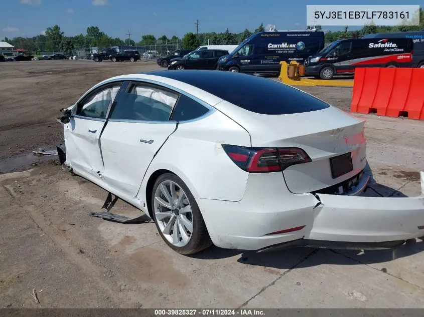 2020 Tesla Model 3 Long Range Dual Motor All-Wheel Drive VIN: 5YJ3E1EB7LF783161 Lot: 39825327