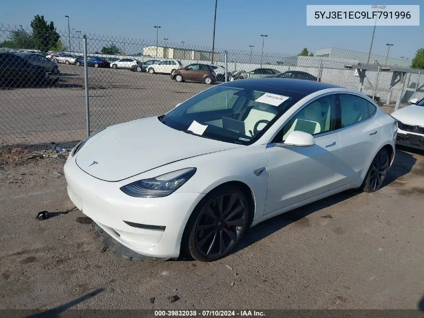 2020 Tesla Model 3 Performance Dual Motor All-Wheel Drive VIN: 5YJ3E1EC9LF791996 Lot: 39832038