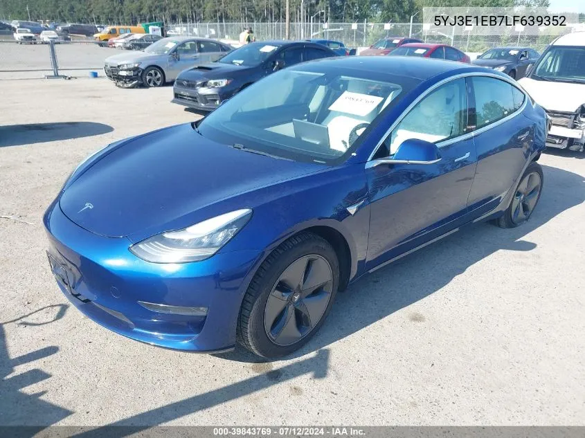 2020 Tesla Model 3 Long Range Dual Motor All-Wheel Drive VIN: 5YJ3E1EB7LF639352 Lot: 39843769