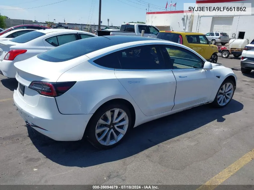 2020 Tesla Model 3 Standard Range Plus Rear-Wheel Drive/Standard Range Rear-Wheel Drive VIN: 5YJ3E1EA9LF661862 Lot: 39894679