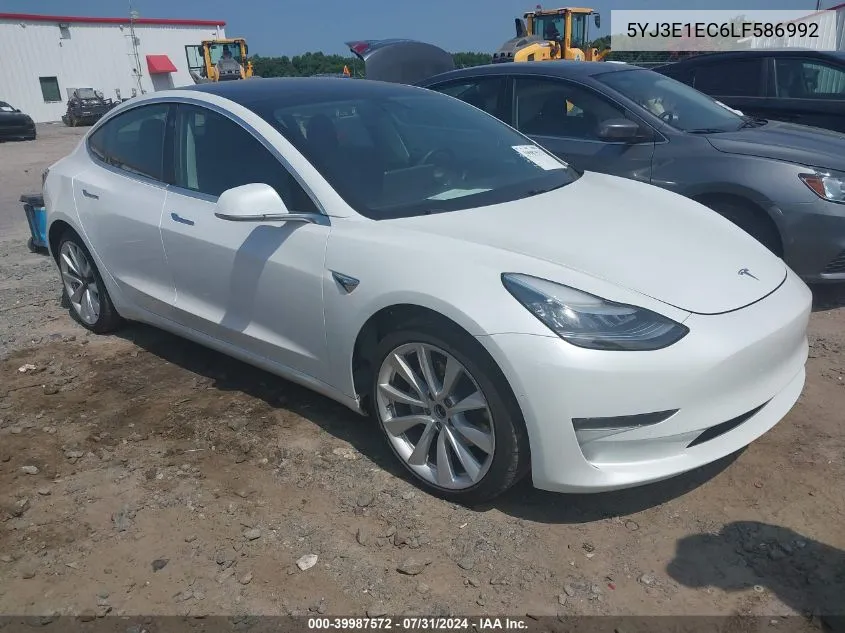 2020 Tesla Model 3 Performance Dual Motor All-Wheel Drive VIN: 5YJ3E1EC6LF586992 Lot: 39987572