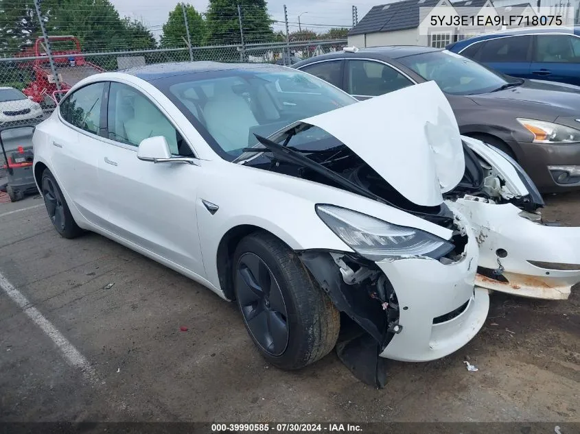 2020 Tesla Model 3 Standard Range Plus Rear-Wheel Drive/Standard Range Rear-Wheel Drive VIN: 5YJ3E1EA9LF718075 Lot: 39990585