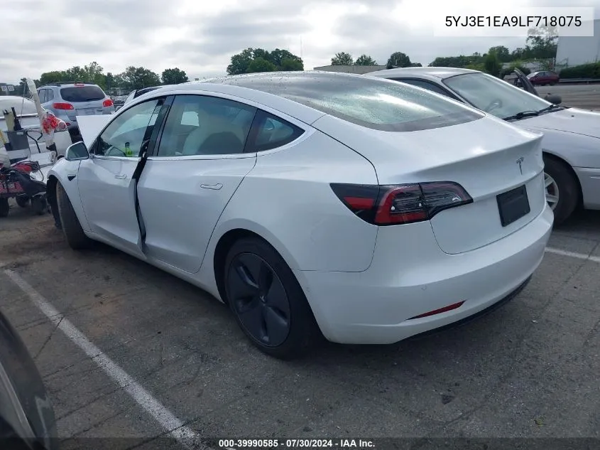 2020 Tesla Model 3 Standard Range Plus Rear-Wheel Drive/Standard Range Rear-Wheel Drive VIN: 5YJ3E1EA9LF718075 Lot: 39990585