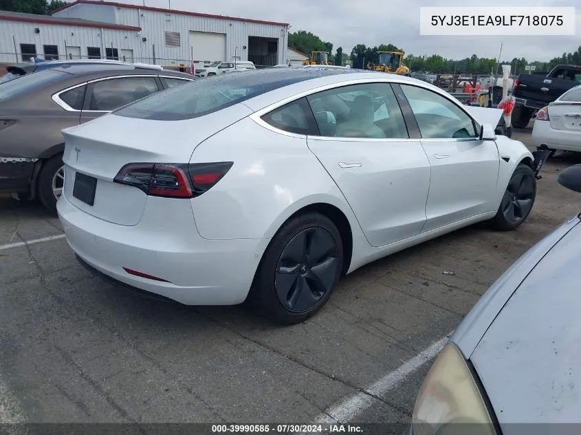 2020 Tesla Model 3 Standard Range Plus Rear-Wheel Drive/Standard Range Rear-Wheel Drive VIN: 5YJ3E1EA9LF718075 Lot: 39990585