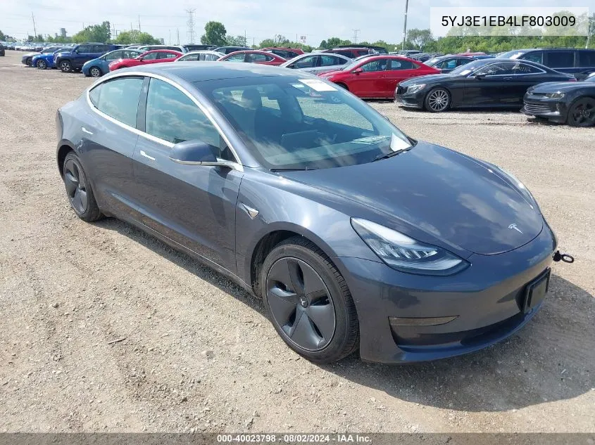 2020 Tesla Model 3 Long Range Dual Motor All-Wheel Drive VIN: 5YJ3E1EB4LF803009 Lot: 40023798