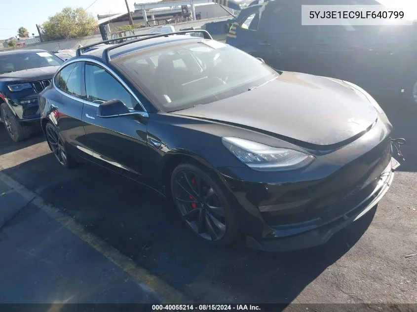 2020 Tesla Model 3 Performance Dual Motor All-Wheel Drive VIN: 5YJ3E1EC9LF640799 Lot: 40055214