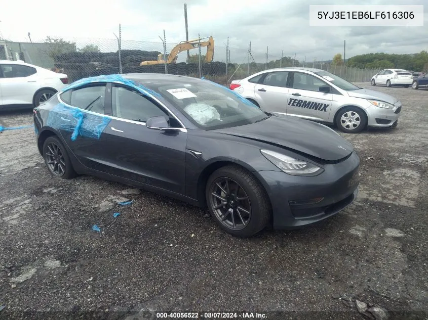 2020 Tesla Model 3 Long Range Dual Motor All-Wheel Drive VIN: 5YJ3E1EB6LF616306 Lot: 40056522