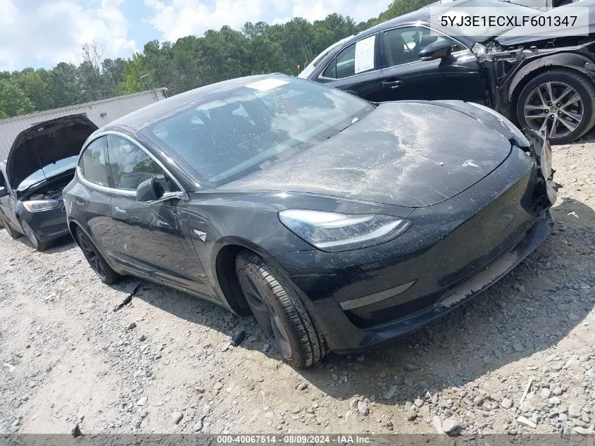 2020 Tesla Model 3 Performance Dual Motor All-Wheel Drive VIN: 5YJ3E1ECXLF601347 Lot: 40067514