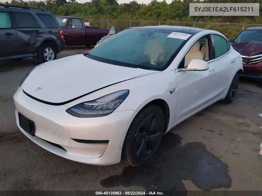 5YJ3E1EA2LF615211 2020 Tesla Model 3 Standard Range Plus Rear-Wheel Drive/Standard Range Rear-Wheel Drive