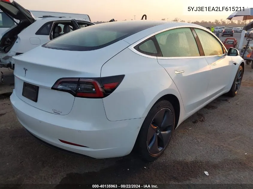 5YJ3E1EA2LF615211 2020 Tesla Model 3 Standard Range Plus Rear-Wheel Drive/Standard Range Rear-Wheel Drive