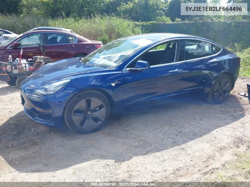 2020 Tesla Model 3 Long Range Dual Motor All-Wheel Drive VIN: 5YJ3E1EB2LF664496 Lot: 40156163