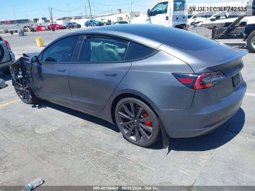 5YJ3E1EC3LF742535 2020 Tesla Model 3