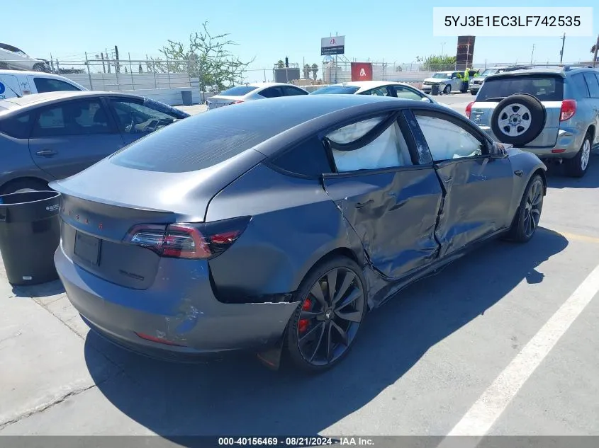 5YJ3E1EC3LF742535 2020 Tesla Model 3