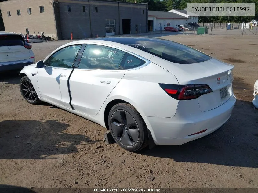 2020 Tesla Model 3 Long Range Dual Motor All-Wheel Drive VIN: 5YJ3E1EB3LF618997 Lot: 40163213