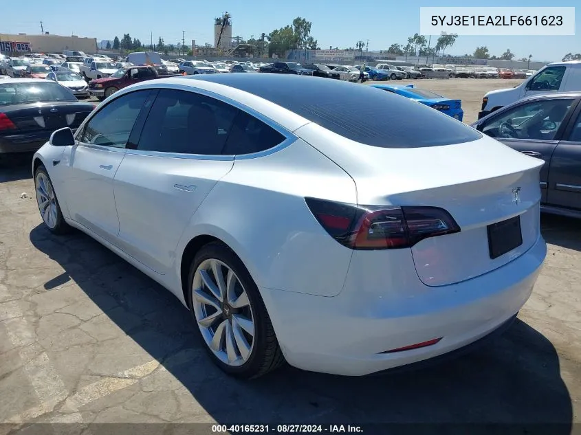 5YJ3E1EA2LF661623 2020 Tesla Model 3 Standard Range Plus Rear-Wheel Drive/Standard Range Rear-Wheel Drive