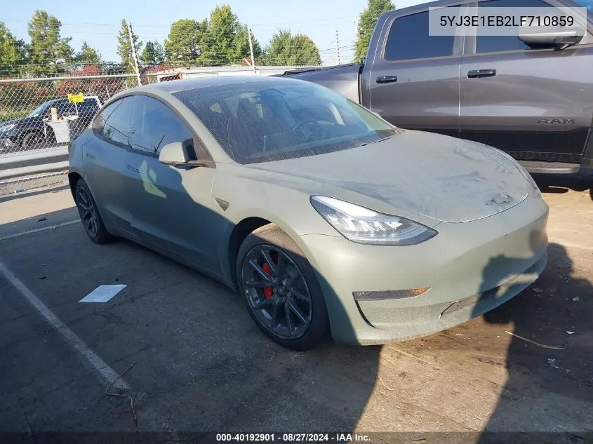 2020 Tesla Model 3 Long Range Dual Motor All-Wheel Drive VIN: 5YJ3E1EB2LF710859 Lot: 40192901