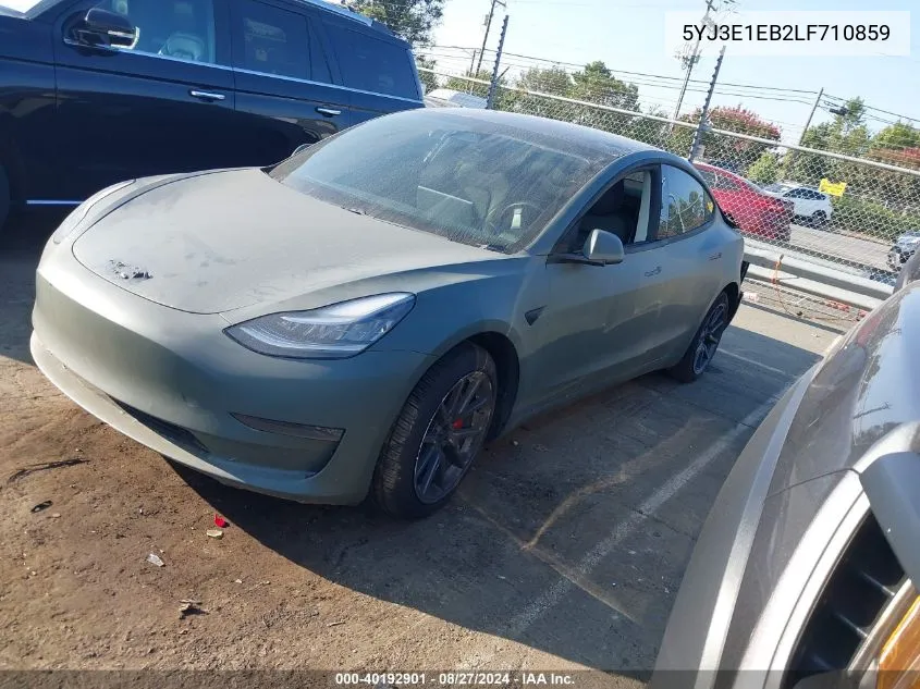 2020 Tesla Model 3 Long Range Dual Motor All-Wheel Drive VIN: 5YJ3E1EB2LF710859 Lot: 40192901