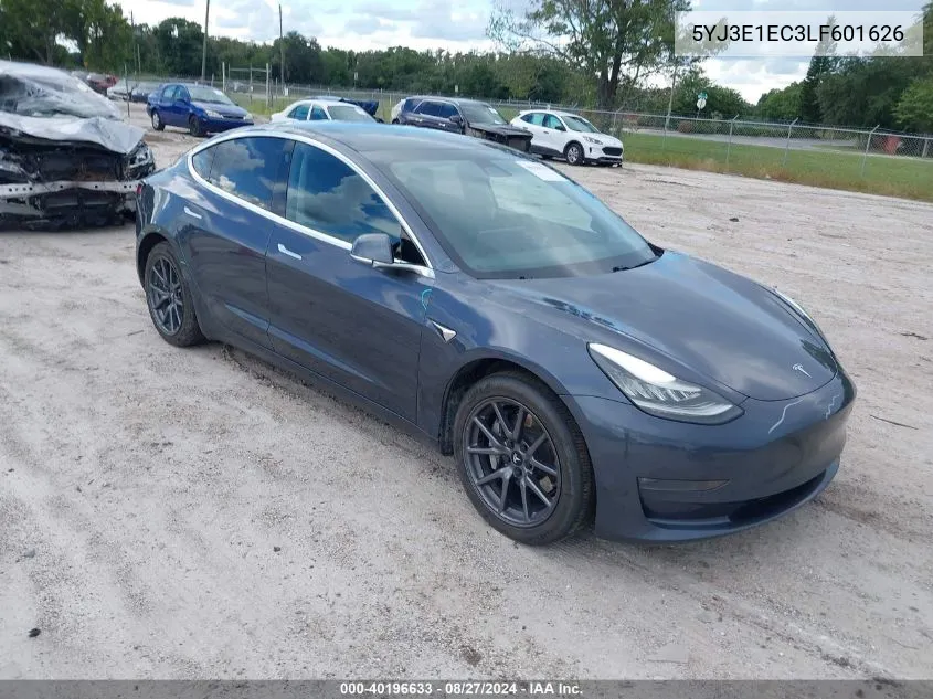 2020 Tesla Model 3 Performance Dual Motor All-Wheel Drive VIN: 5YJ3E1EC3LF601626 Lot: 40196633