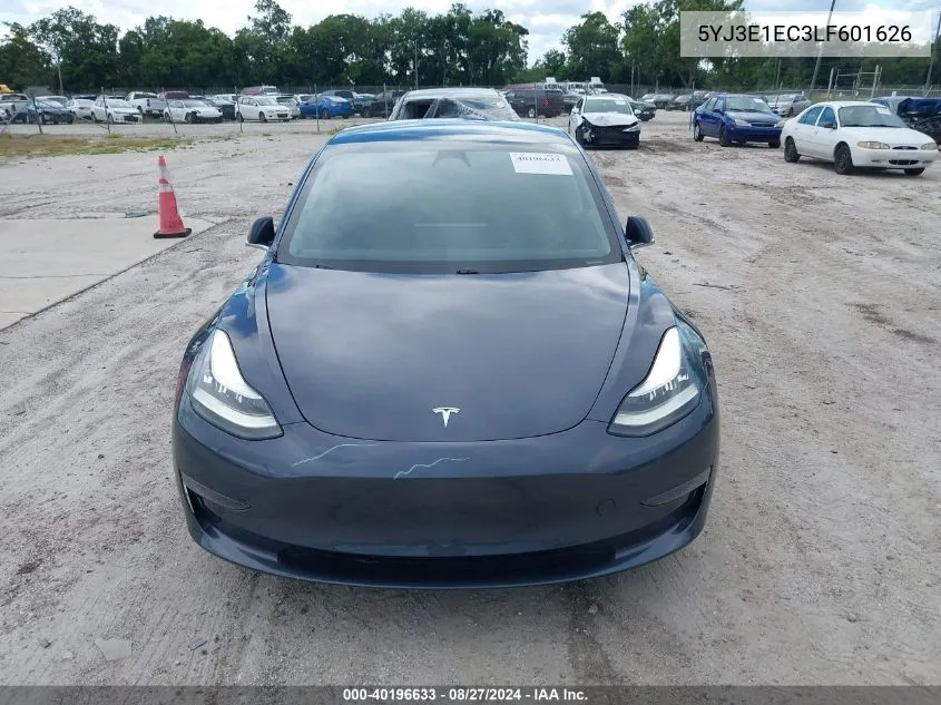 2020 Tesla Model 3 Performance Dual Motor All-Wheel Drive VIN: 5YJ3E1EC3LF601626 Lot: 40196633