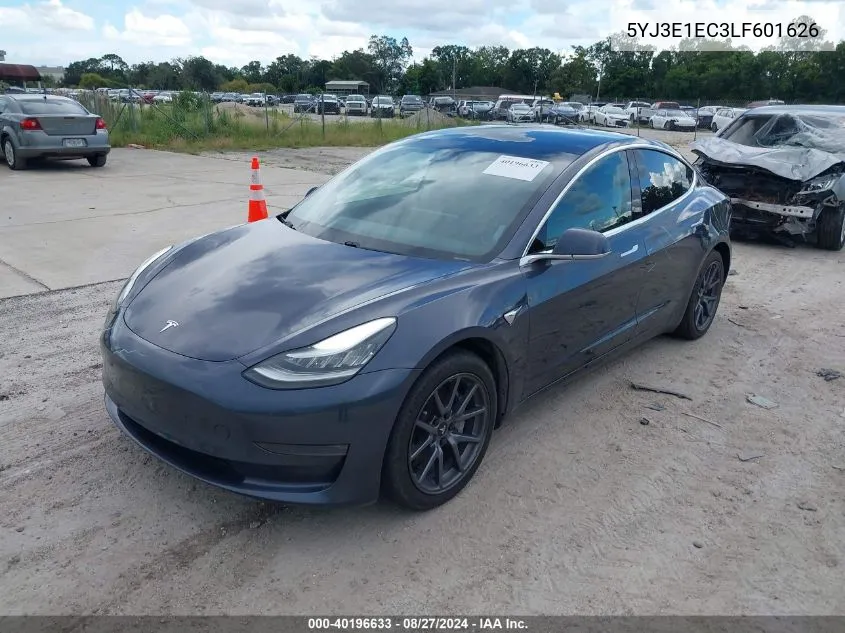 2020 Tesla Model 3 Performance Dual Motor All-Wheel Drive VIN: 5YJ3E1EC3LF601626 Lot: 40196633