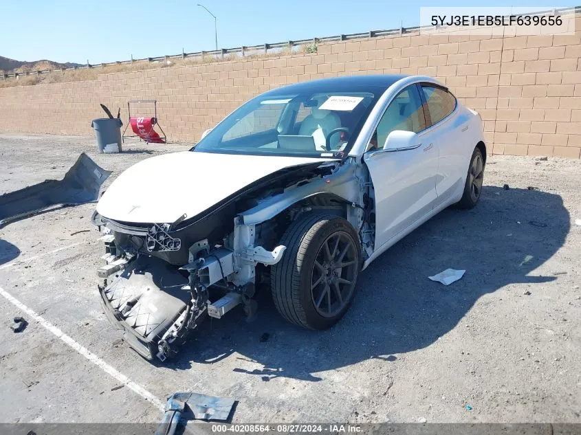 2020 Tesla Model 3 Long Range Dual Motor All-Wheel Drive VIN: 5YJ3E1EB5LF639656 Lot: 40208564