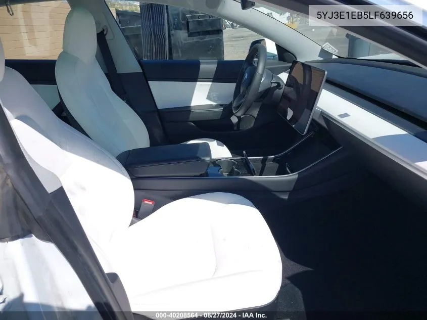 2020 Tesla Model 3 Long Range Dual Motor All-Wheel Drive VIN: 5YJ3E1EB5LF639656 Lot: 40208564