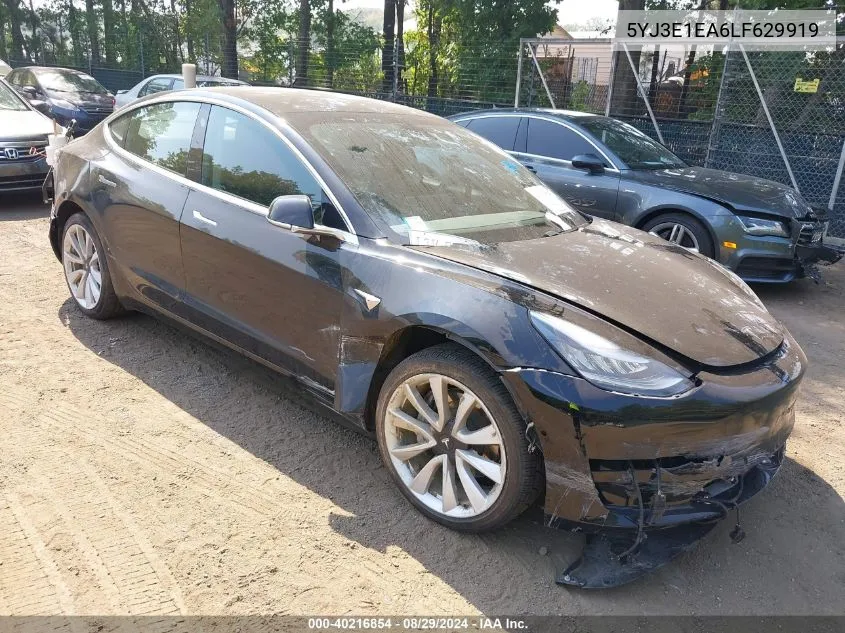 2020 Tesla Model 3 Standard Range Plus Rear-Wheel Drive/Standard Range Rear-Wheel Drive VIN: 5YJ3E1EA6LF629919 Lot: 40216854