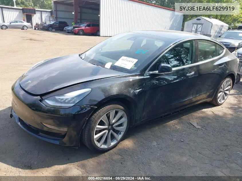 2020 Tesla Model 3 Standard Range Plus Rear-Wheel Drive/Standard Range Rear-Wheel Drive VIN: 5YJ3E1EA6LF629919 Lot: 40216854