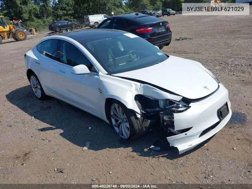 2020 Tesla Model 3 Long Range Dual Motor All-Wheel Drive VIN: 5YJ3E1EB9LF621029 Lot: 40226748