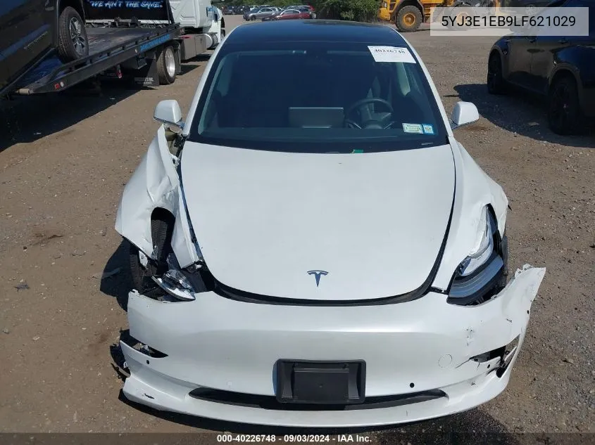 2020 Tesla Model 3 Long Range Dual Motor All-Wheel Drive VIN: 5YJ3E1EB9LF621029 Lot: 40226748