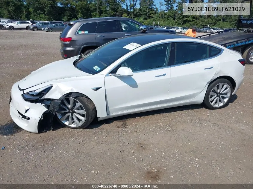 2020 Tesla Model 3 Long Range Dual Motor All-Wheel Drive VIN: 5YJ3E1EB9LF621029 Lot: 40226748