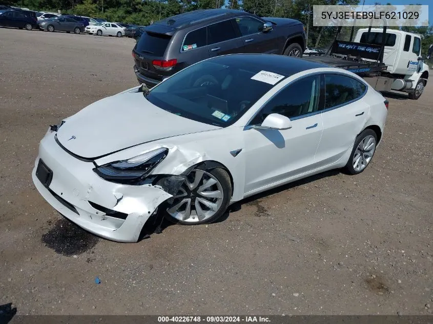 2020 Tesla Model 3 Long Range Dual Motor All-Wheel Drive VIN: 5YJ3E1EB9LF621029 Lot: 40226748